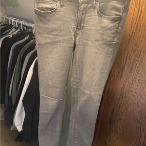 Pilcro and the Letterpress Skinny Jeans in Light Gray